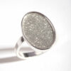 Oval Glitter Ring