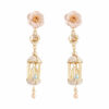 & Pastel Flower Birdcage Earrings