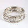 Rhodium Statement Bangle Pack