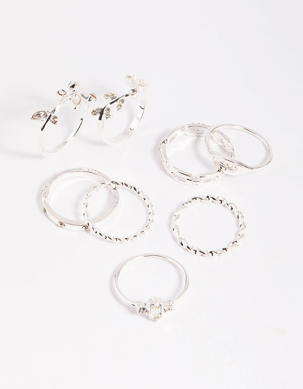 Leaves Ring Stack 8-Pack