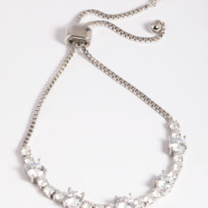 Rhodium  Tennis Bracelet