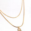 Letter Q Layered Initial Necklace
