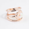 Rose Iridescent Oval Ring