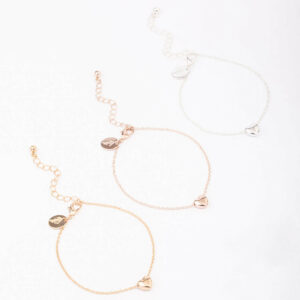 Triple Heart Bracelet 3-Pack