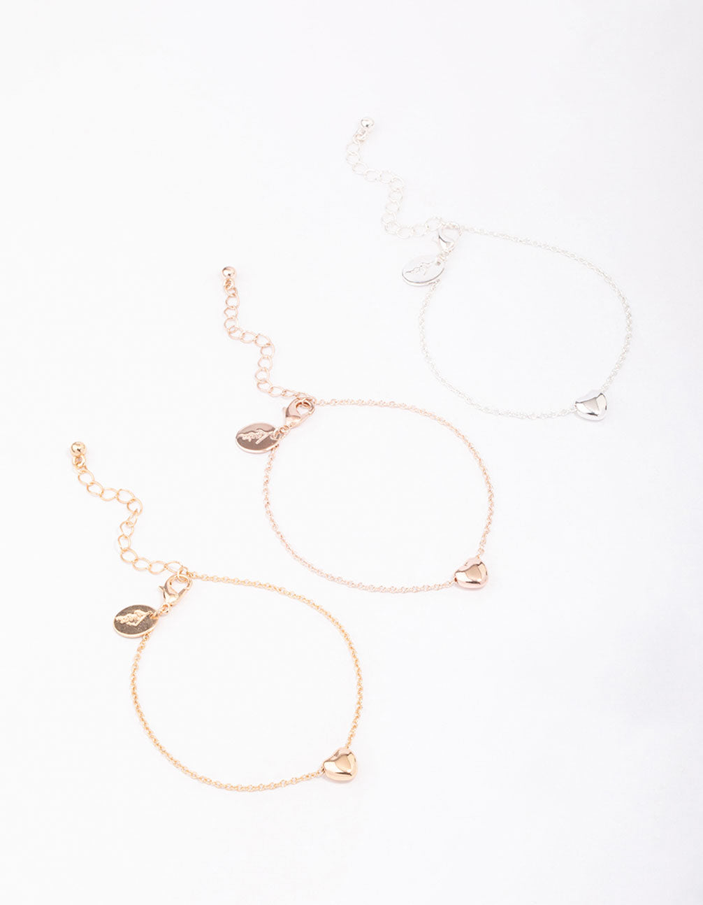 Triple Heart Bracelet 3-Pack