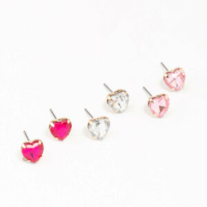 Heart Stud Earring 3-Pack