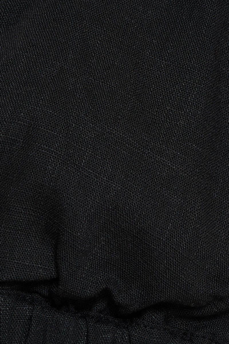 Black Cami Bralette Linen Blend - Image 6