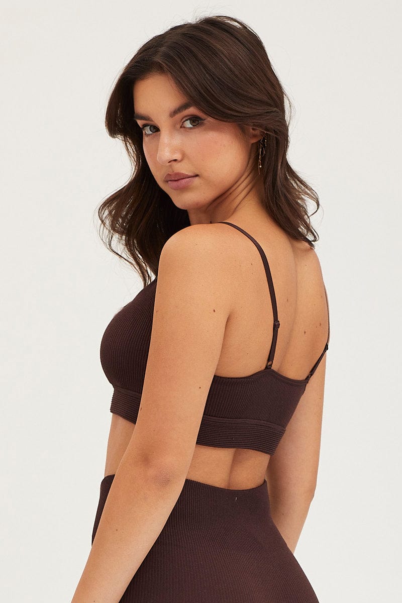 Brown Bralette Seamless - Image 5