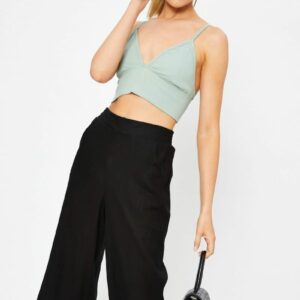 Green Basic Rib Bralette