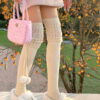 Soft winter pompon stockings