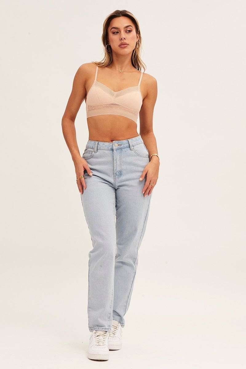 Beige Mesh Bralette - Image 2