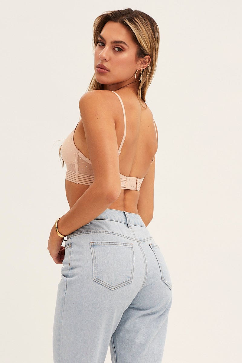 Beige Mesh Bralette - Image 5